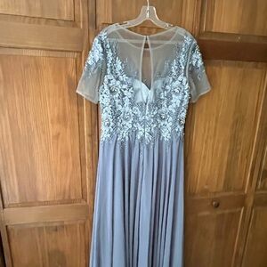 Slate gray mother of the bride dress